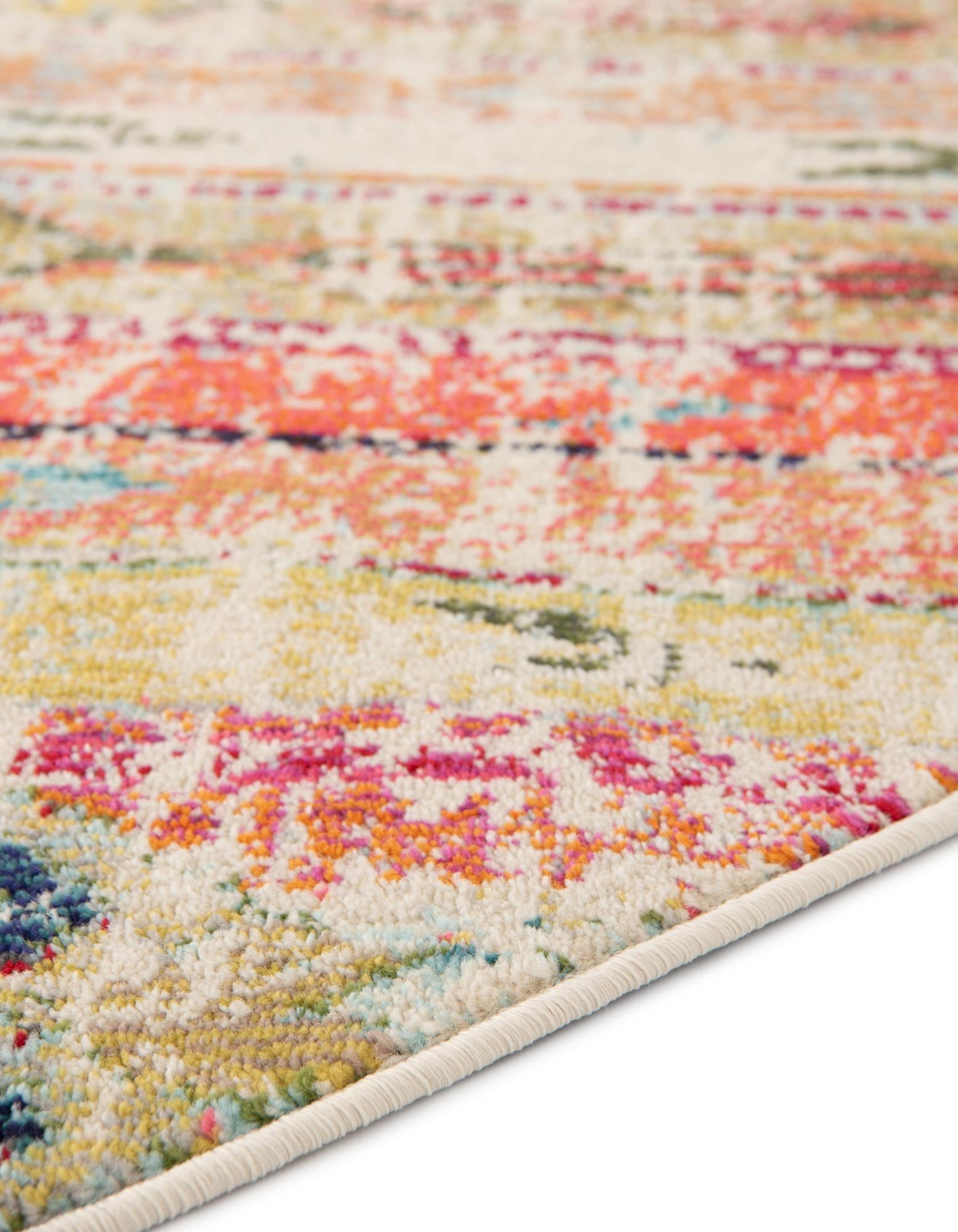 3' 3 x 3' 3 Washable Mesa Round Rug