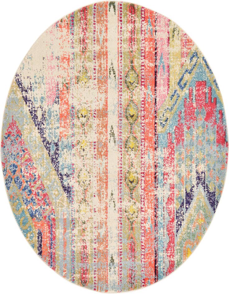 Detail image of 6' x 6' Washable Mesa Round Rug