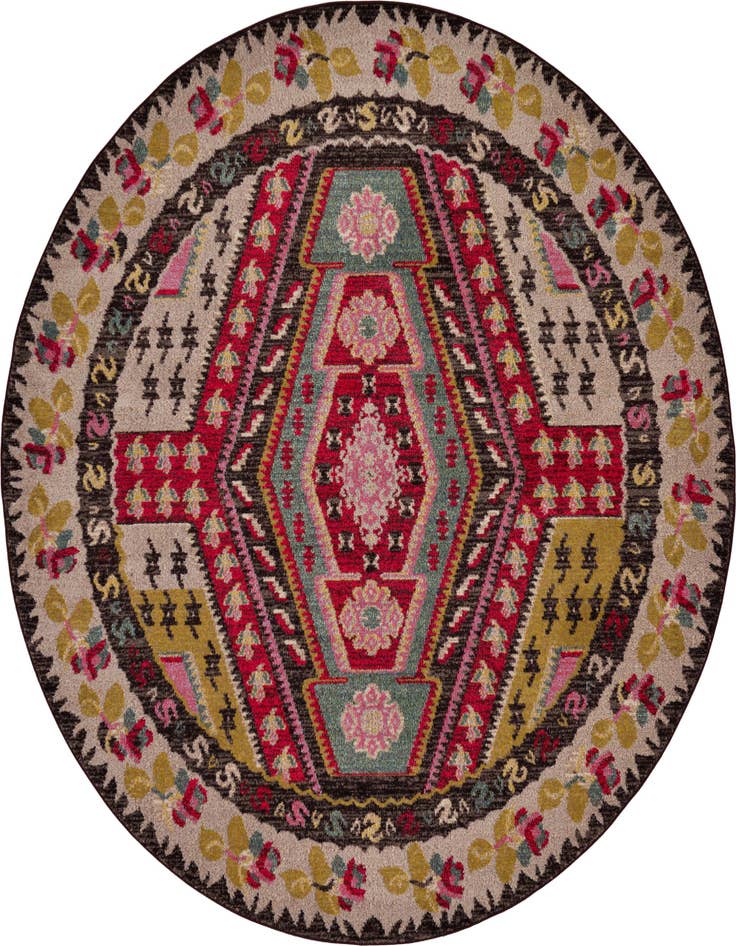 Detail image of 8' x 8' Washable Mesa Round Rug