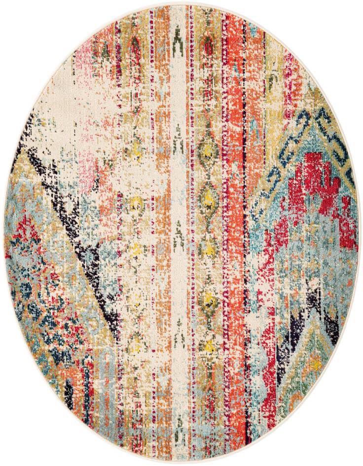 Detail image of 5' x 5' Washable Mesa Round Rug