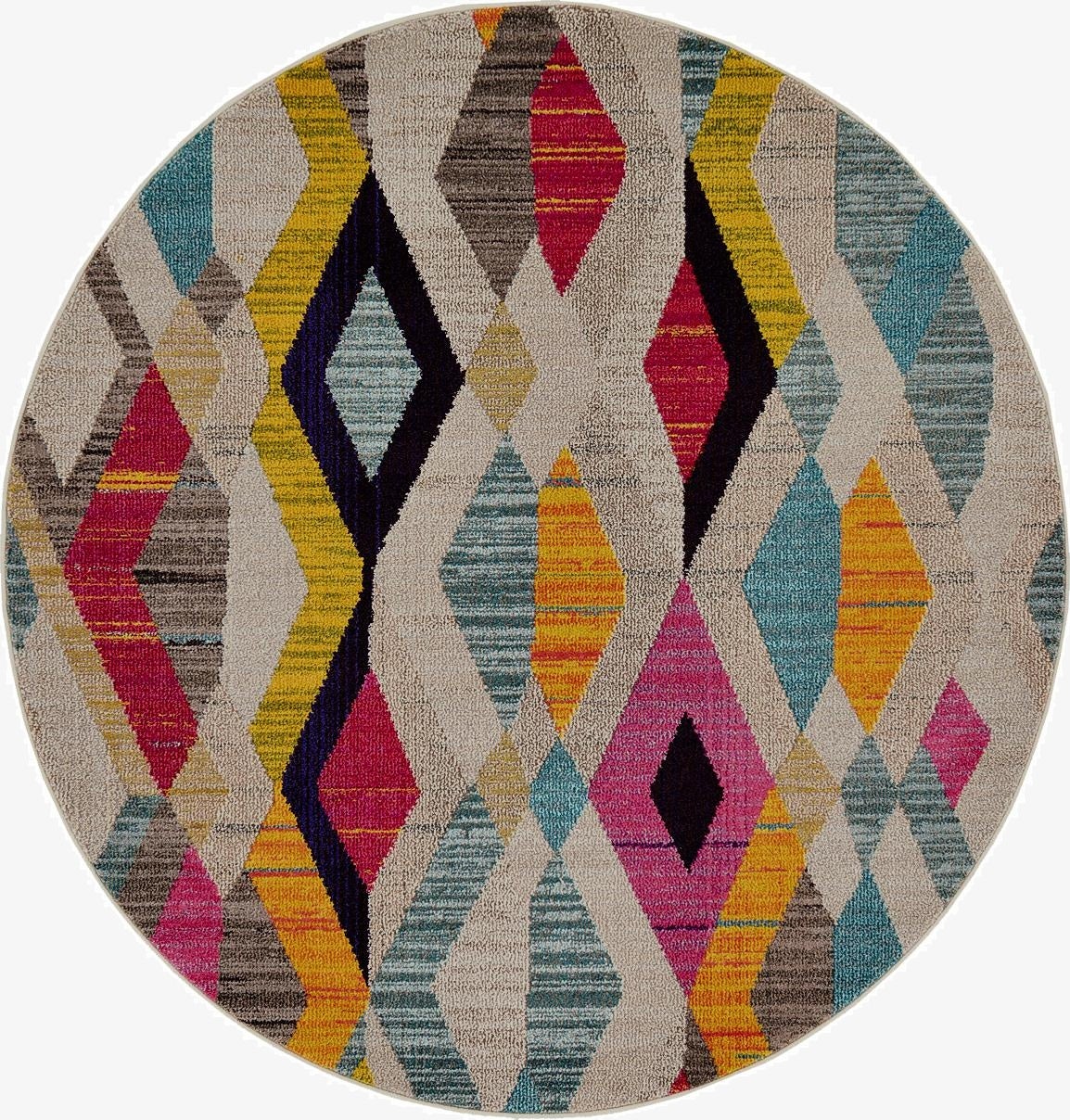 3' 3 x 3' 3 Washable Mesa Round Rug