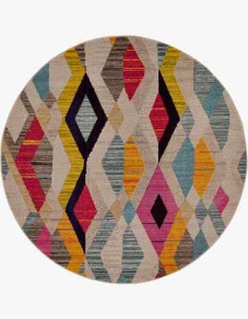 6' x 6' Washable Mesa Round Rug