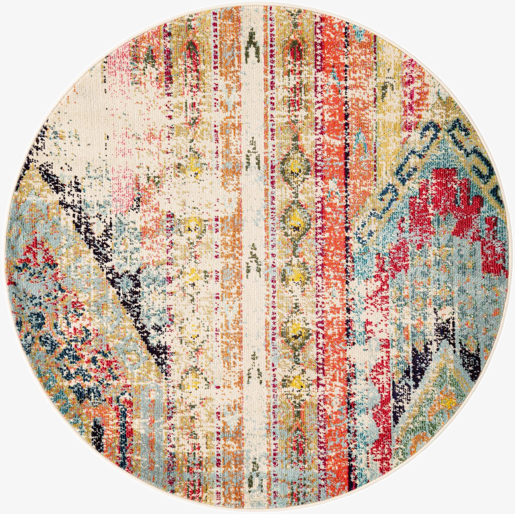 5' x 5' Washable Mesa Round Rug