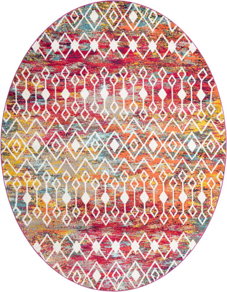 Detail image of 10' x 10' Moroccan Trellis Round Rug