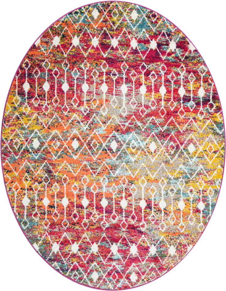 Detail image of 6' x 6' Moroccan Trellis Round Rug