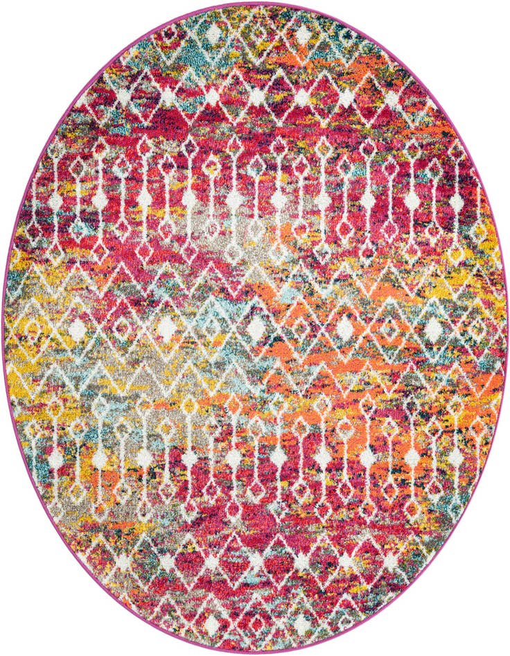 Detail image of 5' 3 x 5' 3 Moroccan Trellis Round Rug