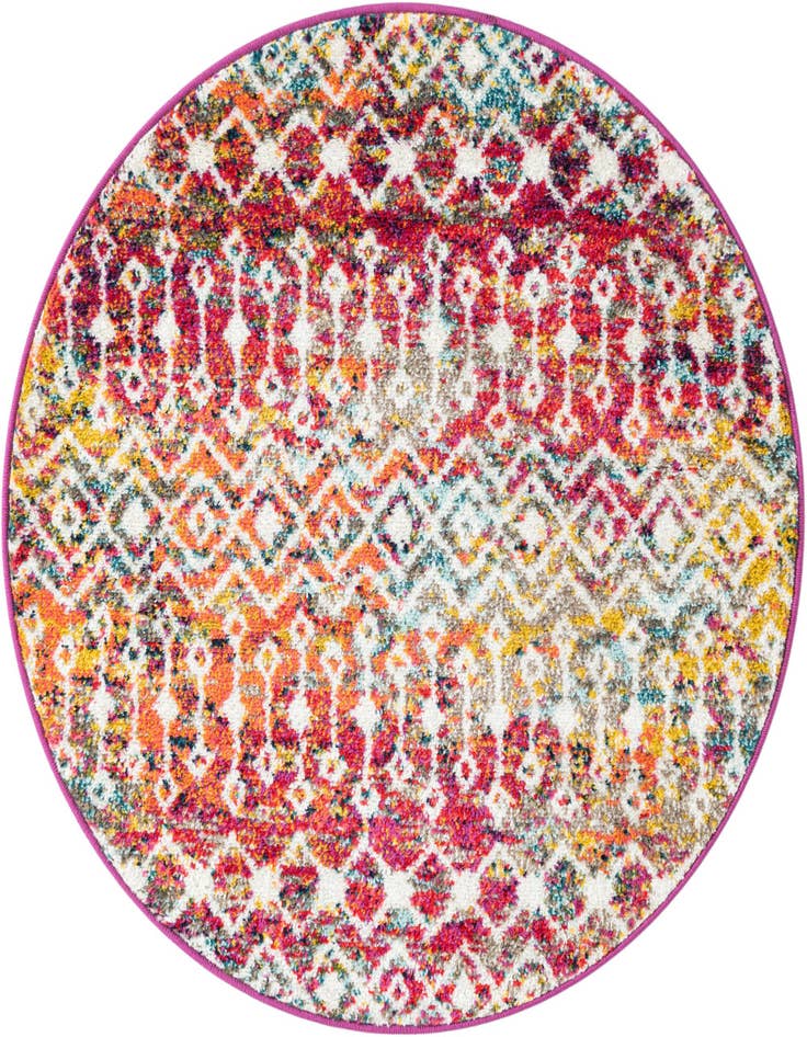 Detail image of 3' x 3' Moroccan Trellis Round Rug