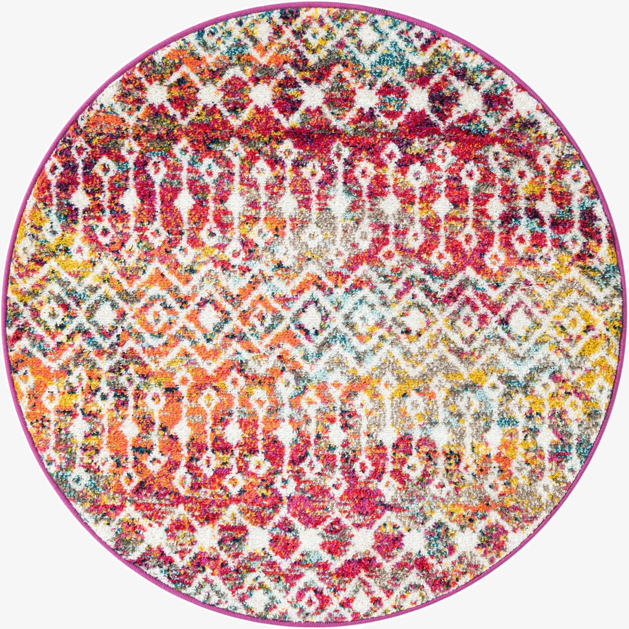 Primary image 3' x 3' Moroccan Trellis Round Rug
