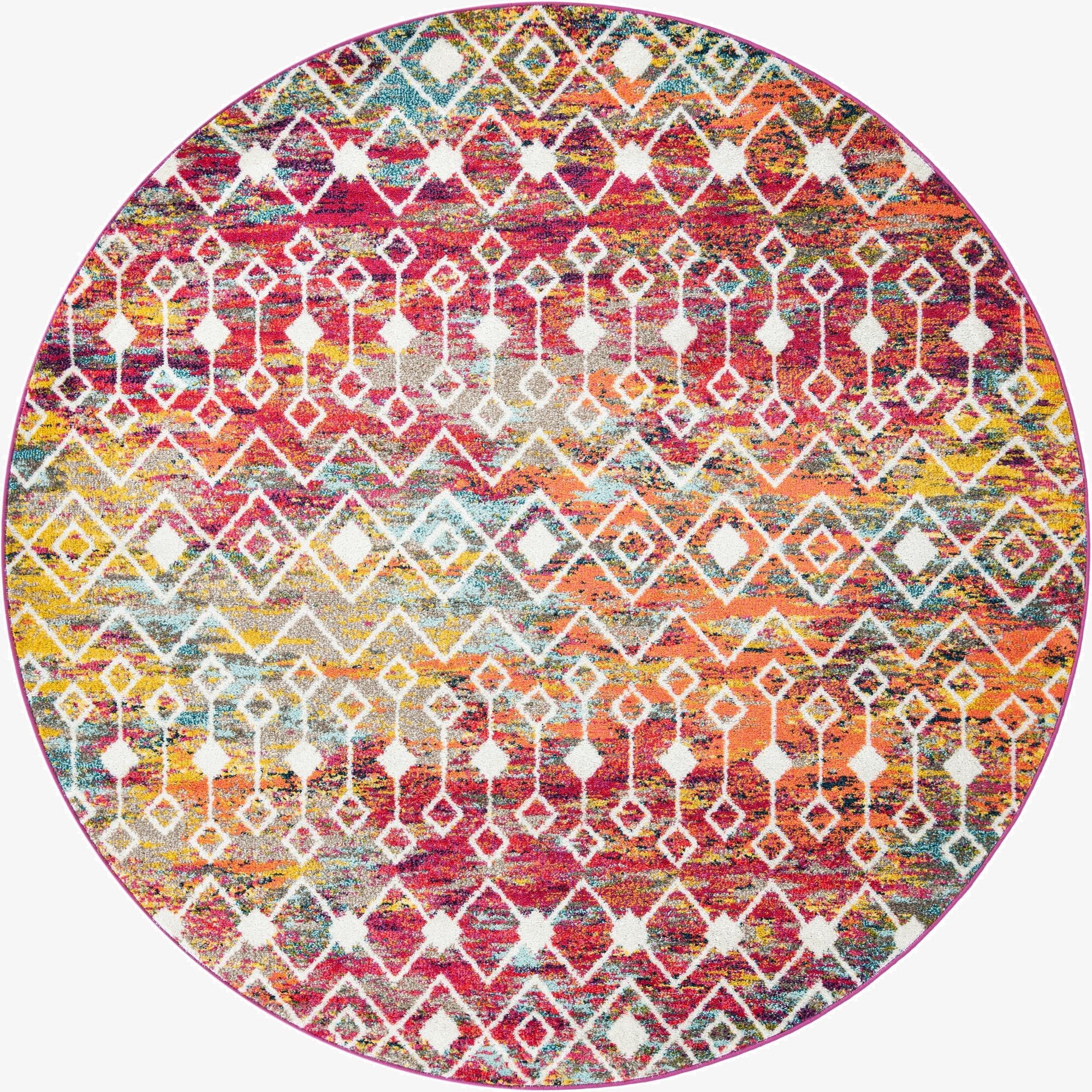 Primary image 7' 10 x 7' 10 Moroccan Trellis Round Rug