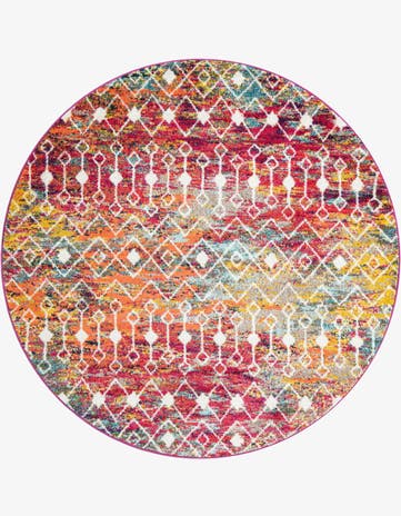 6' x 6' Moroccan Trellis Round Rug