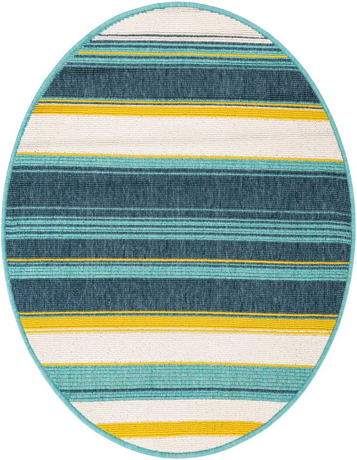 Detail image of 3' x 3' Easy-Clean Border Indoor / Outdoor Round Rug