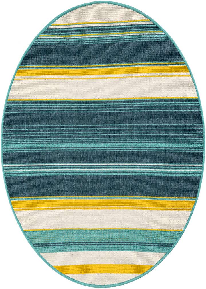 4' x 4' Easy-Clean Border Indoor / Outdoor Round Rug