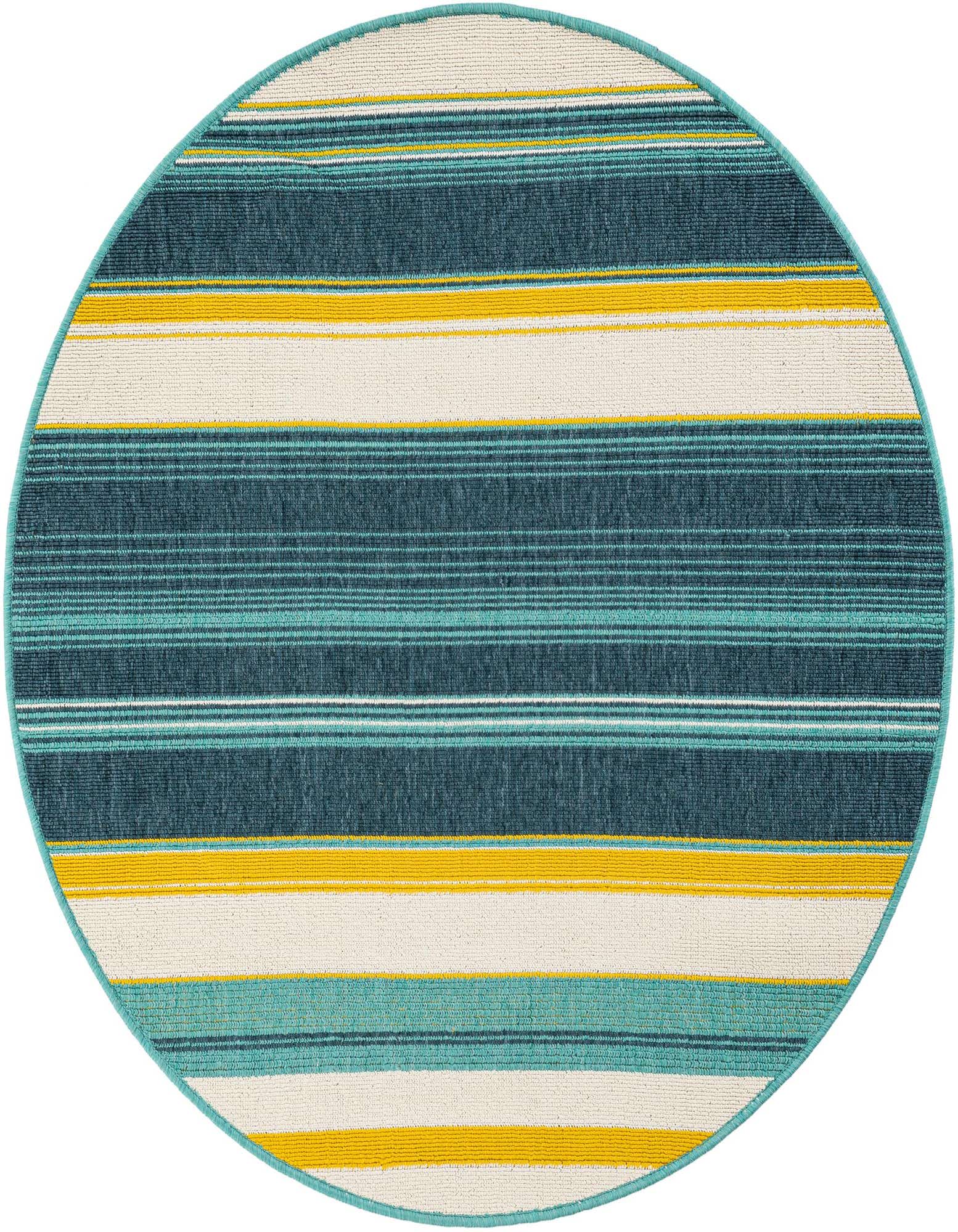 4' x 4' Easy-Clean Border Indoor / Outdoor Round Rug