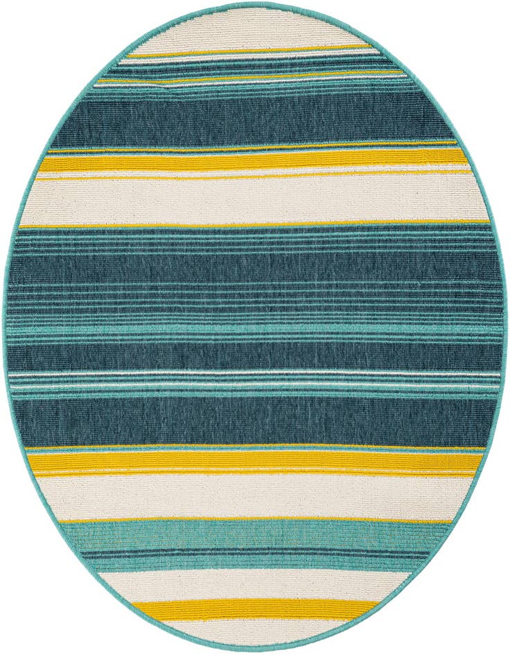 Detail image of 4' x 4' Easy-Clean Border Indoor / Outdoor Round Rug