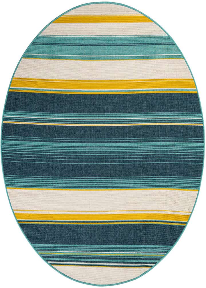 6' x 6' Easy-Clean Border Indoor / Outdoor Round Rug