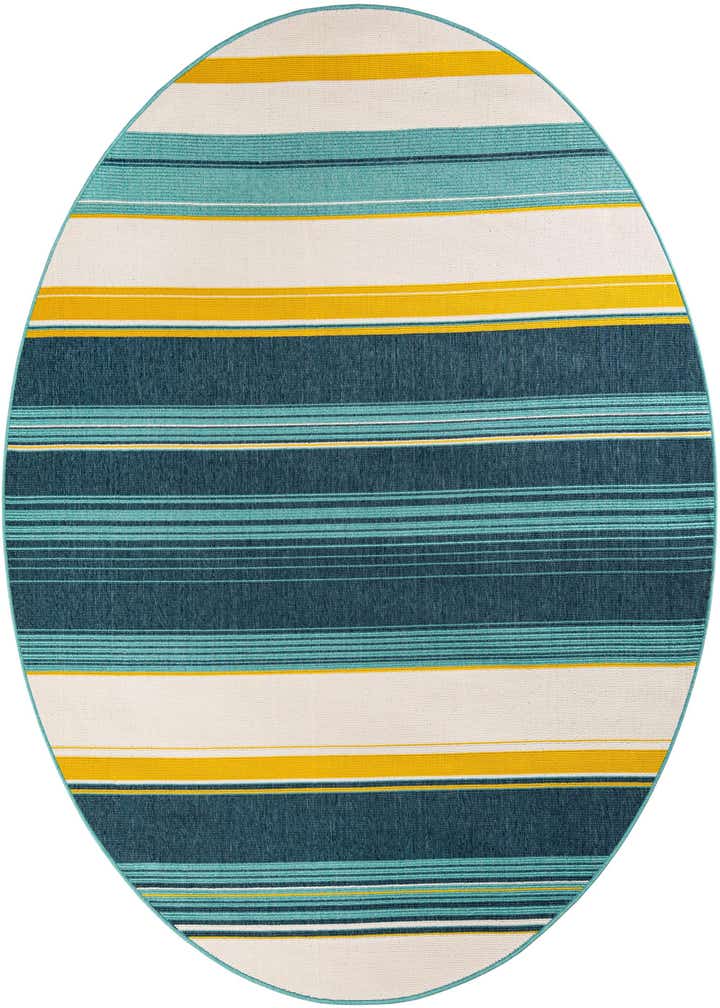 7' 10 x 7' 10 Easy-Clean Border Indoor / Outdoor Round Rug