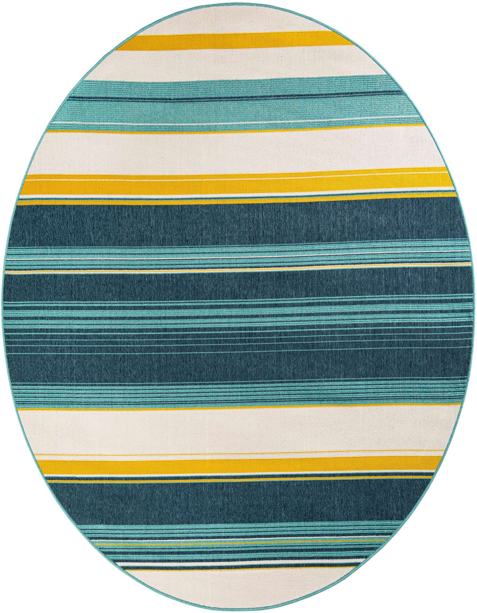 7' 10 x 7' 10 Easy-Clean Border Indoor / Outdoor Round Rug