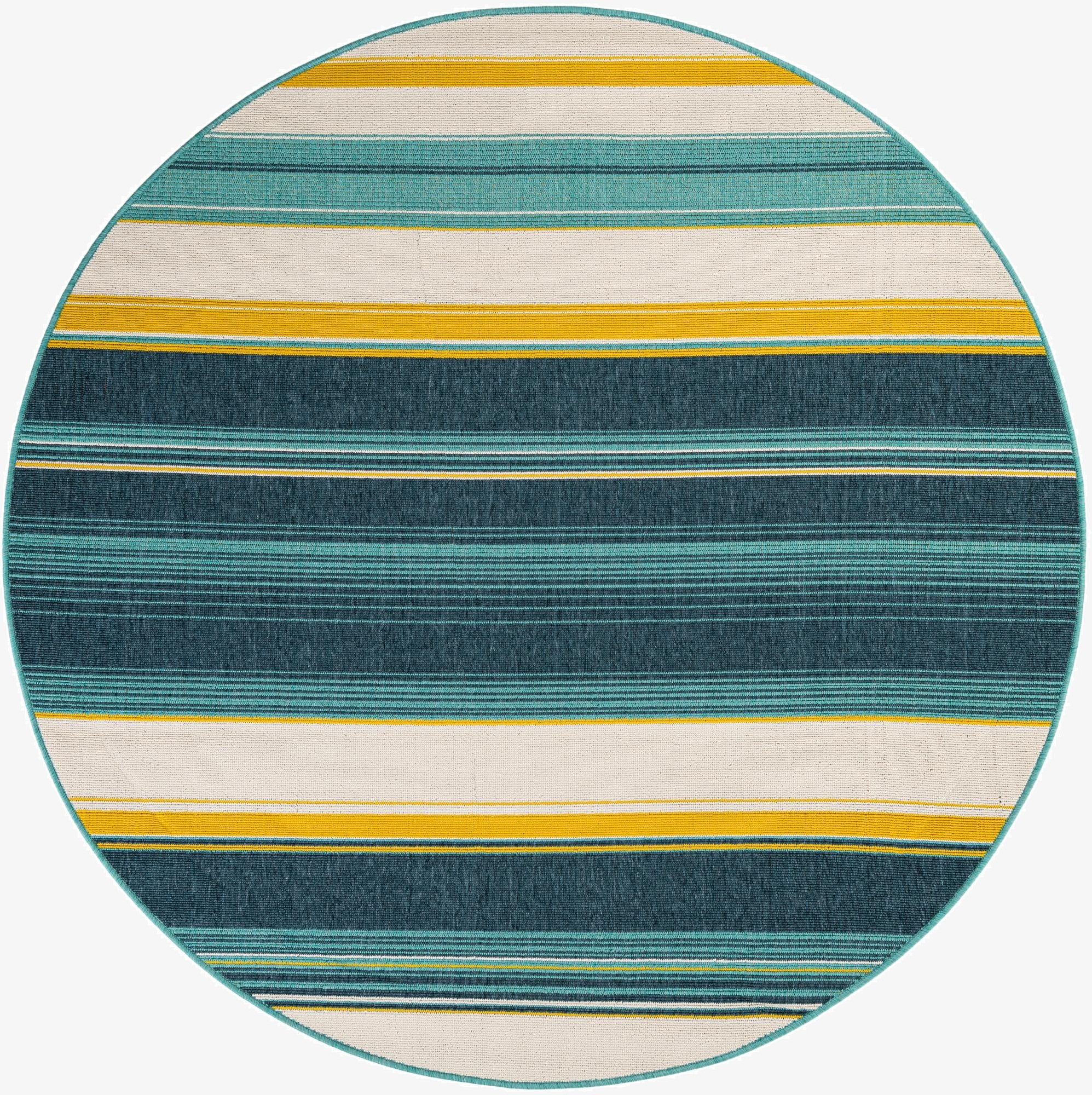 6' x 6'  Washable Border Indoor / Outdoor Round Rug