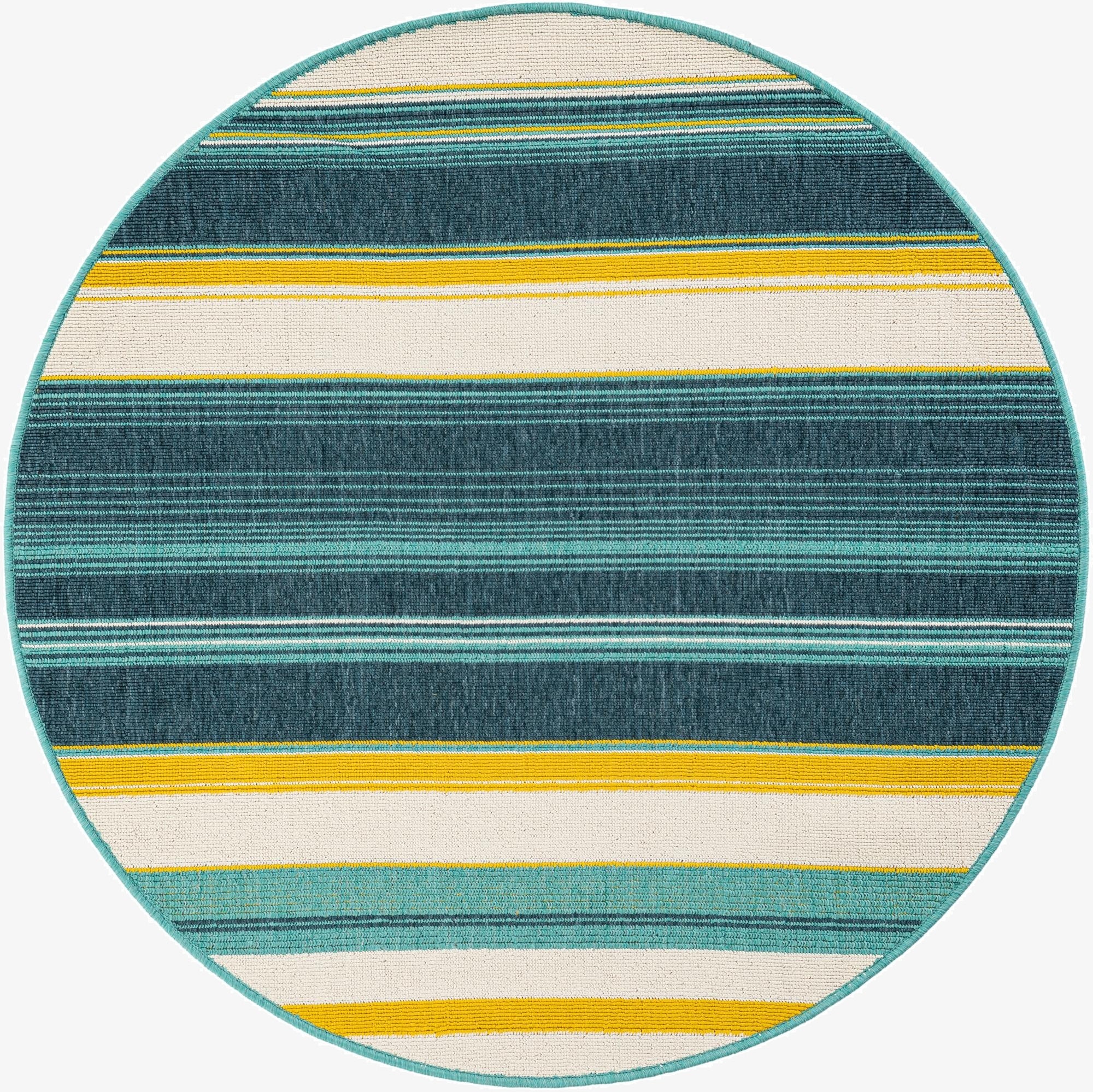 4' x 4'  Washable Border Indoor / Outdoor Round Rug
