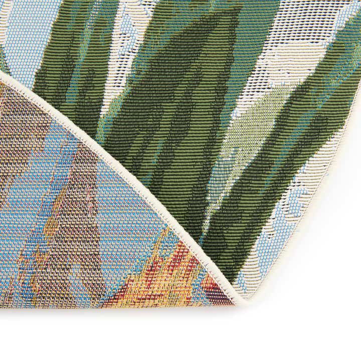 5' x 5' Easy-Clean Botanical Indoor / Outdoor Round Rug