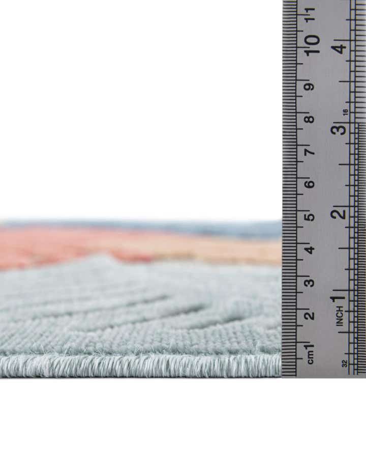 8' 2 x 8' 2 Easy-Clean Botanical Indoor / Outdoor Round Rug