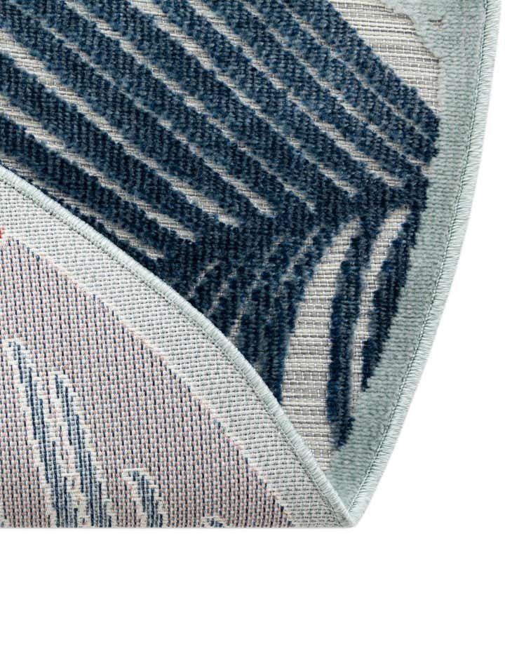 4' 5 x 4' 5 Easy-Clean Botanical Indoor / Outdoor Round Rug