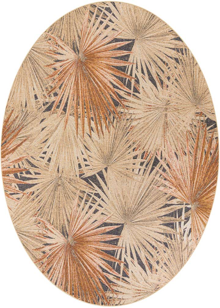10' x 10' Easy-Clean Botanical Indoor / Outdoor Round Rug