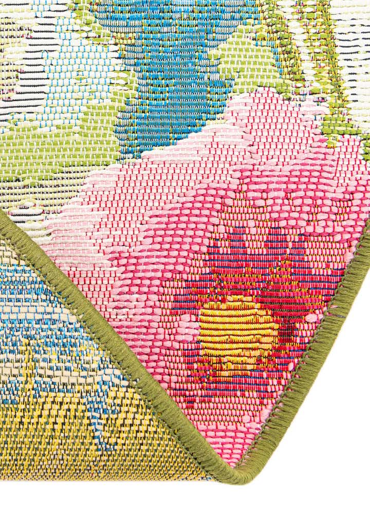5' x 5' Easy-Clean Botanical Indoor / Outdoor Round Rug