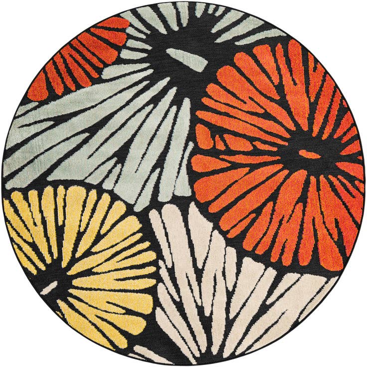 Detail image of 6' x 6' Easy-Clean Casablanca Indoor / Outdoor Round Rug