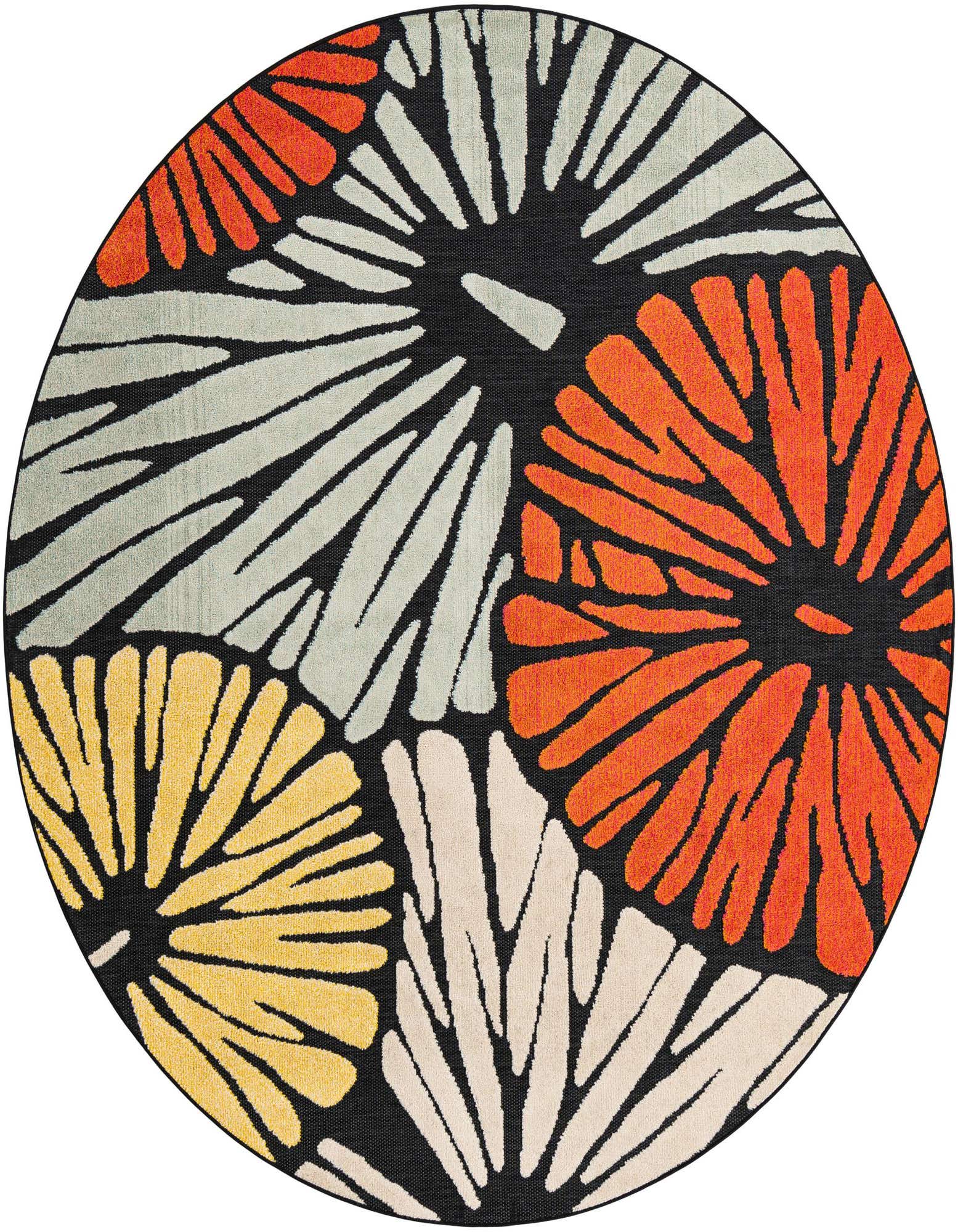 7' 10 x 7' 10 Easy-Clean Casablanca Indoor / Outdoor Round Rug