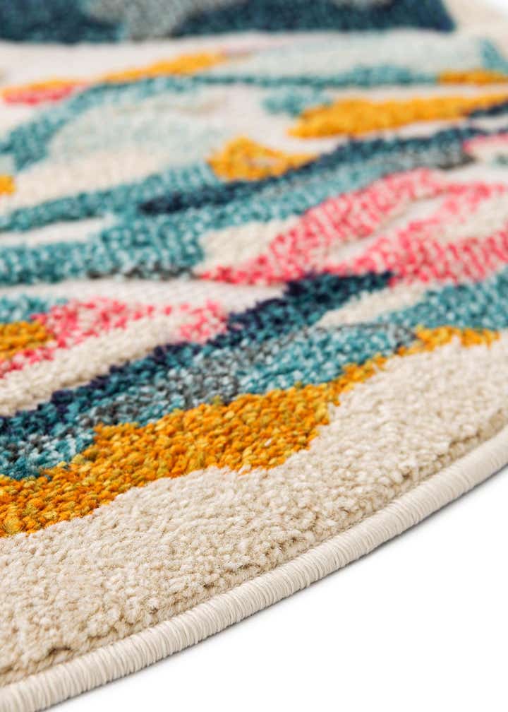 6' x 6' Easy-Clean Casablanca Indoor / Outdoor Round Rug