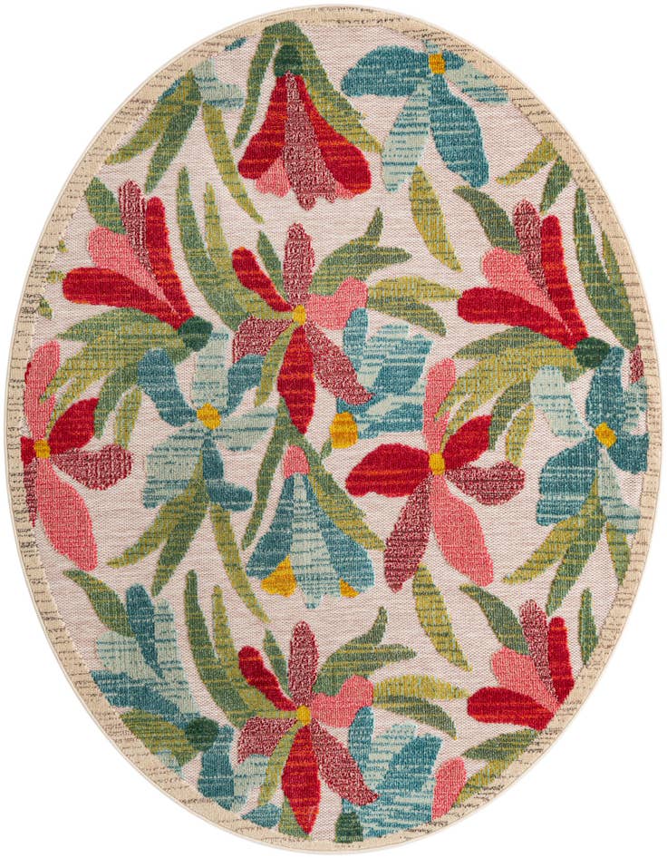 Detail image of 6' x 6' Easy-Clean Casablanca Indoor / Outdoor Round Rug