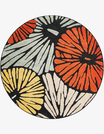 Easy-Clean Casablanca Indoor / Outdoor Round Rug
