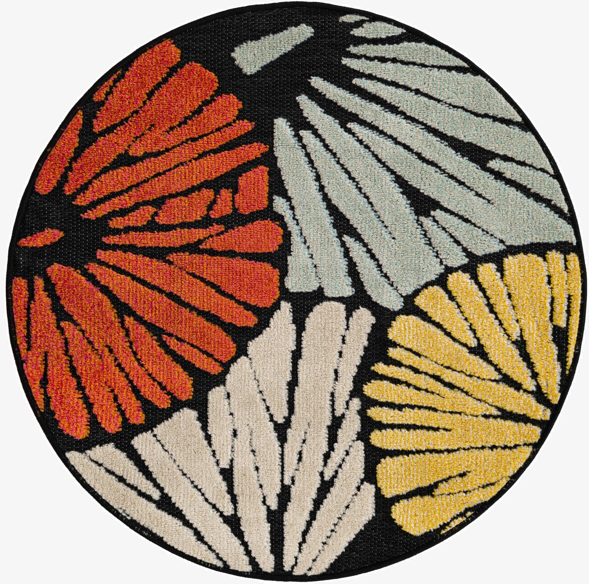 3' x 3'  Washable Casablanca Indoor / Outdoor Round Rug