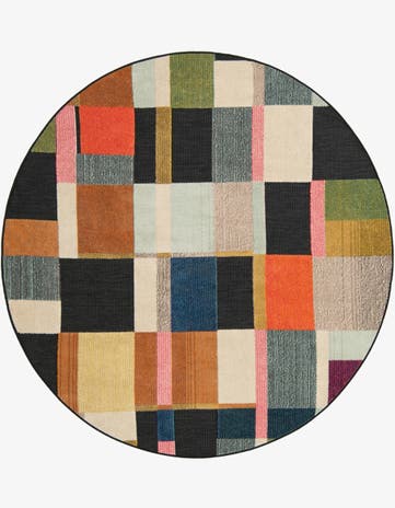 Easy-Clean Casablanca Indoor / Outdoor Round Rug