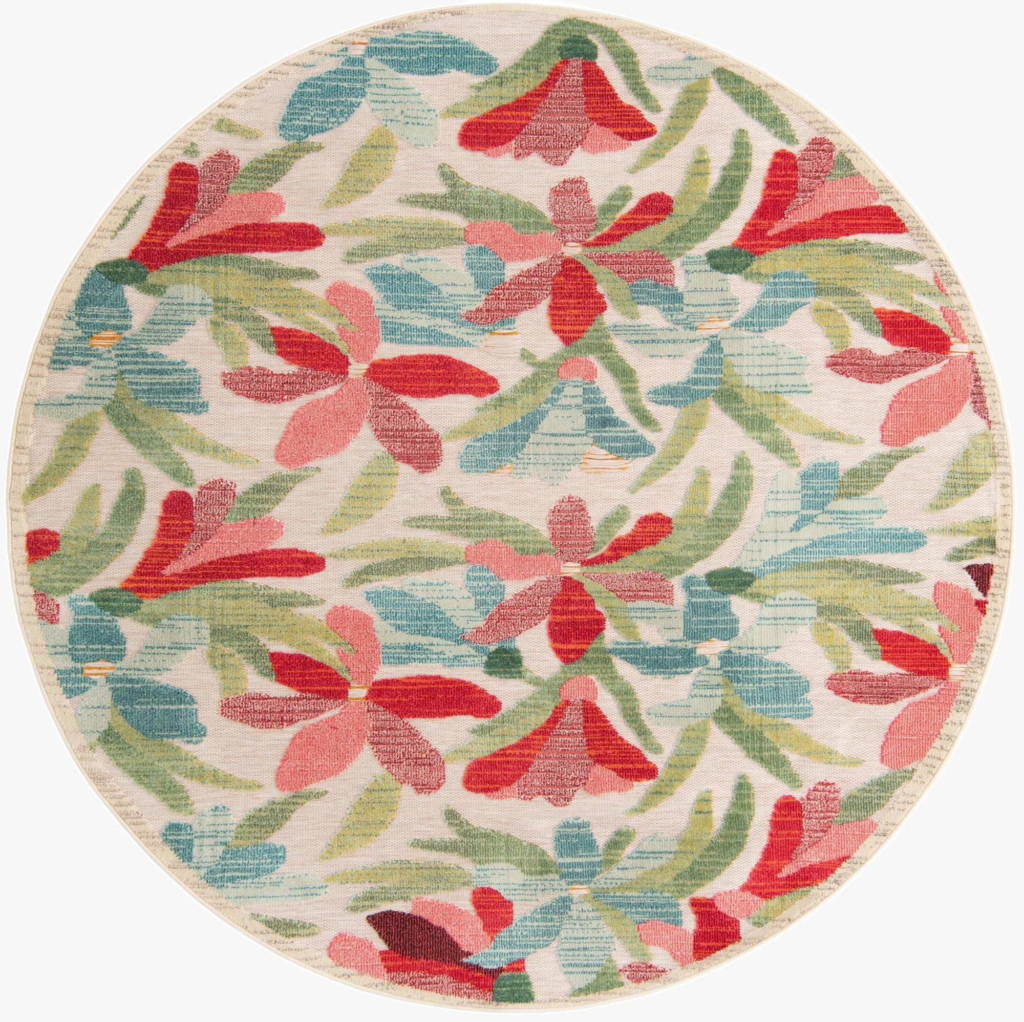 7' 10 x 7' 10  Washable Casablanca Indoor / Outdoor Round Rug