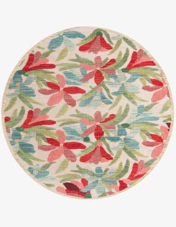 Easy-Clean Casablanca Indoor / Outdoor Round Rug