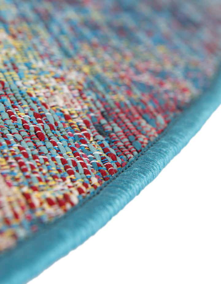 7' 10 x 7' 10 Easy-Clean Coastal Indoor / Outdoor Round Rug