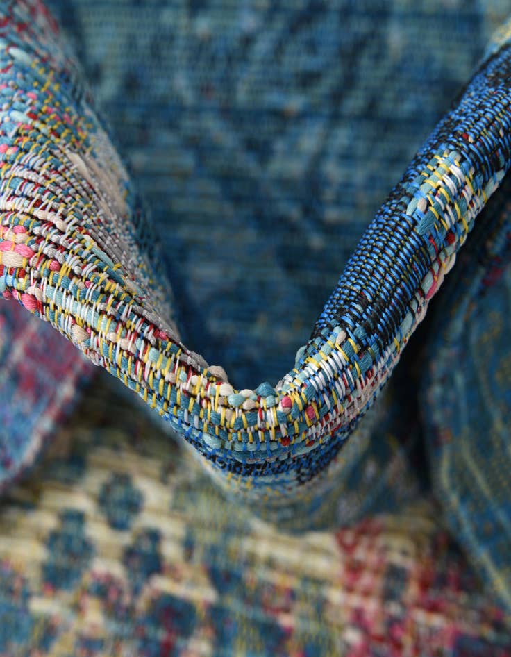 Detail image of 7' 10 x 7' 10  Washable Coastal Indoor / Outdoor Round Rug