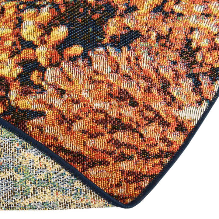 7' 10 x 7' 10 Easy-Clean Coastal Indoor / Outdoor Round Rug