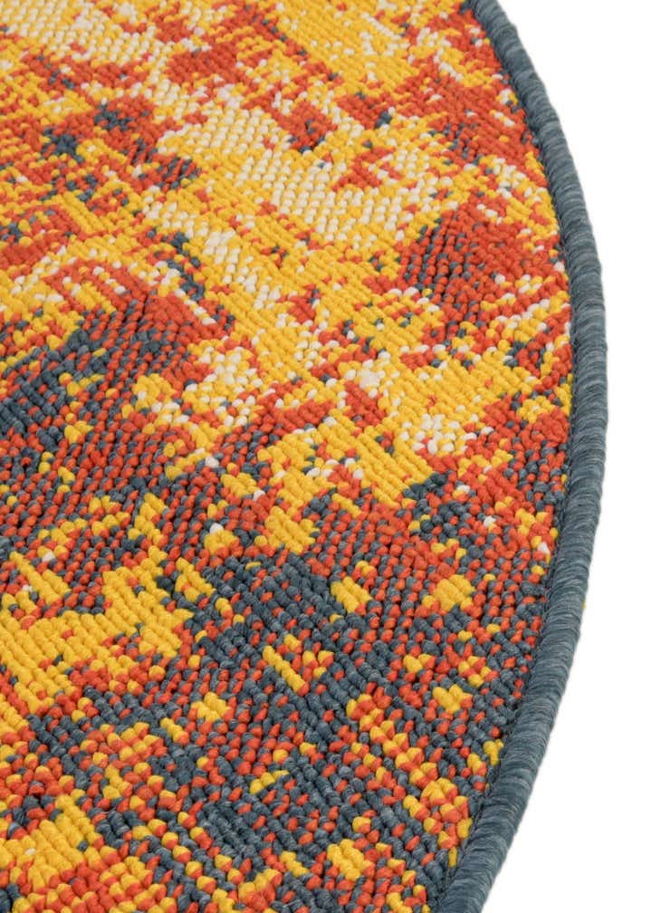4' x 4' Easy-Clean Coastal Indoor / Outdoor Round Rug