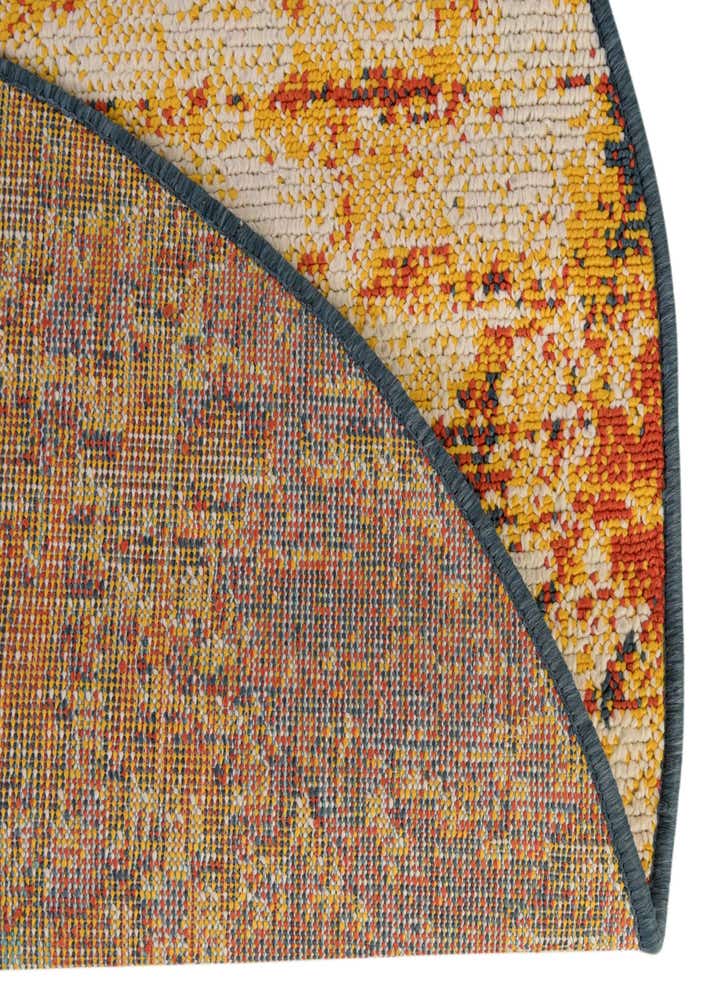 4' x 4' Easy-Clean Coastal Indoor / Outdoor Round Rug