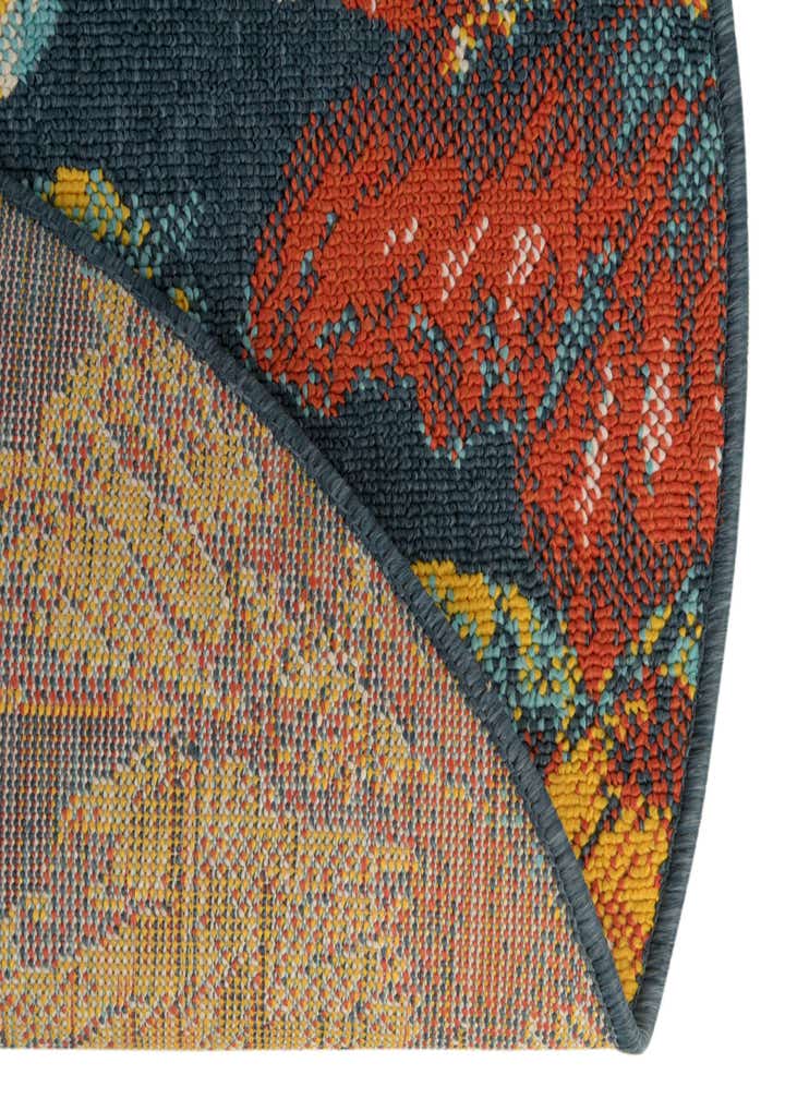 5' 3 x 5' 3 Easy-Clean Coastal Indoor / Outdoor Round Rug