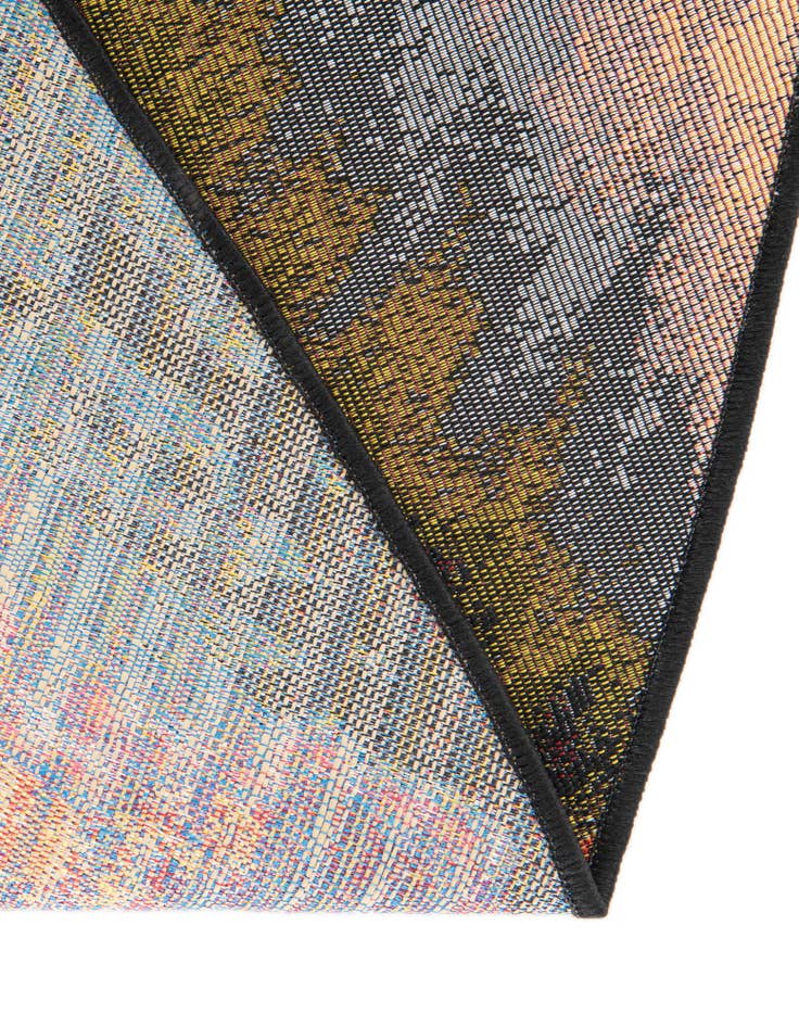 Detail image of 6' x 6' Easy-Clean Coastal Indoor / Outdoor Round Rug