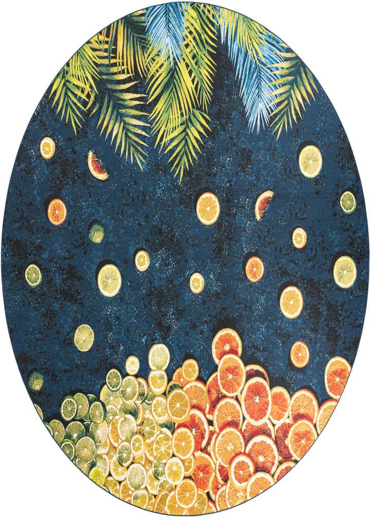 12' x 12' Easy-Clean Coastal Indoor / Outdoor Round Rug