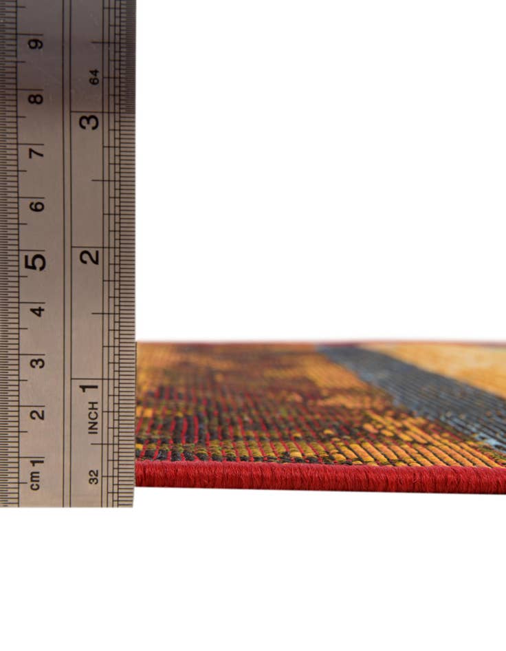 Detail image of 12' x 12' Easy-Clean Modern Indoor / Outdoor Round Rug