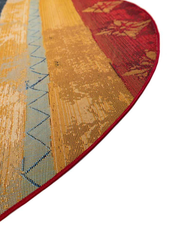 8' x 8' Easy-Clean Modern Indoor / Outdoor Round Rug