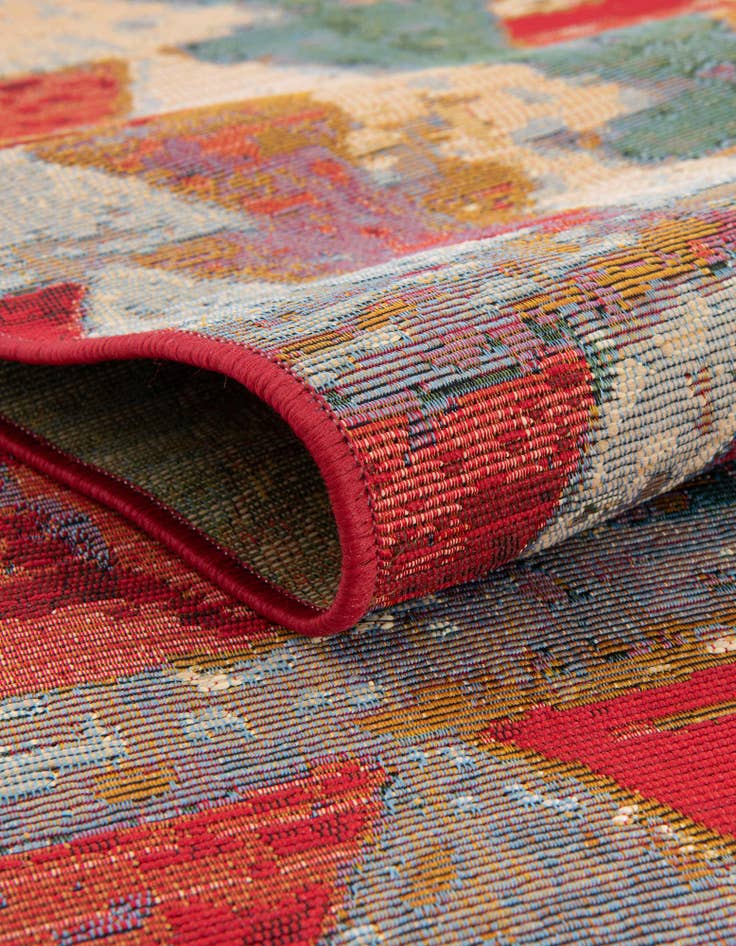 Detail image of 6' x 6' Easy-Clean Modern Indoor / Outdoor Round Rug