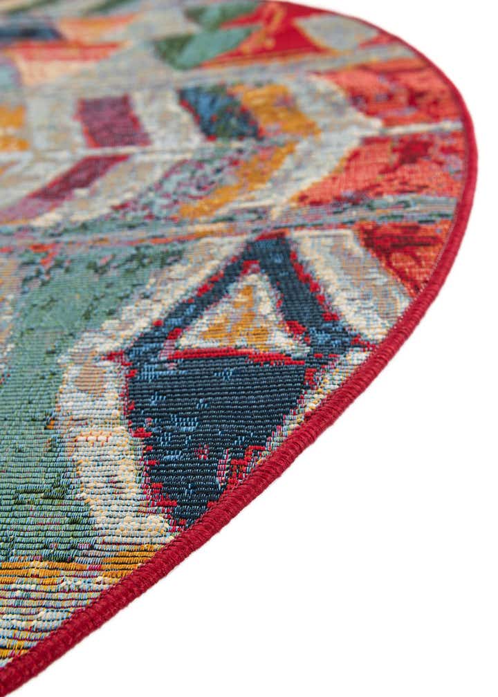 6' x 6' Easy-Clean Modern Indoor / Outdoor Round Rug