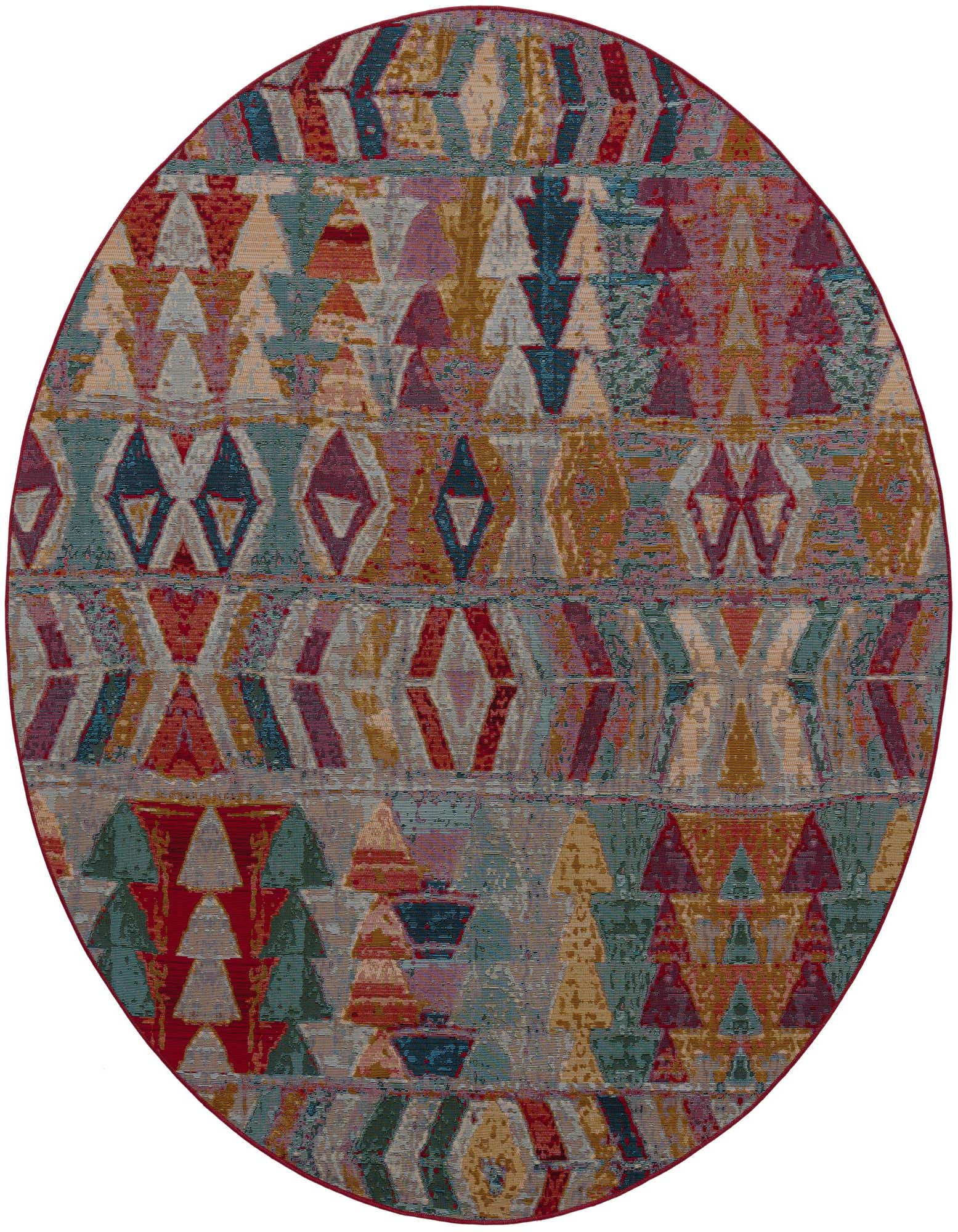7' 10 x 7' 10 Easy-Clean Modern Indoor / Outdoor Round Rug